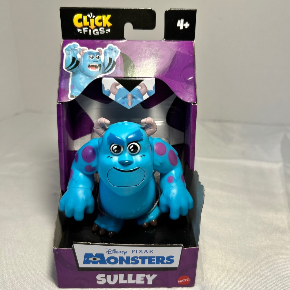 Disney‎ Pixar Monsters Inc Sulley Click Figs Action Figure Mattel 4+